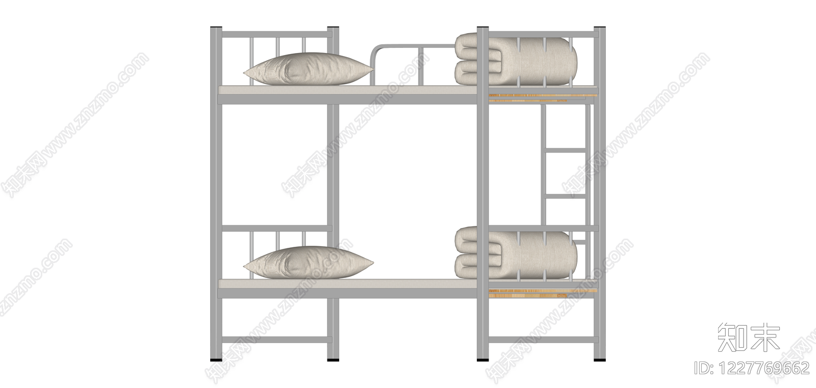 双层金属床具SU模型下载【ID:1227769662】