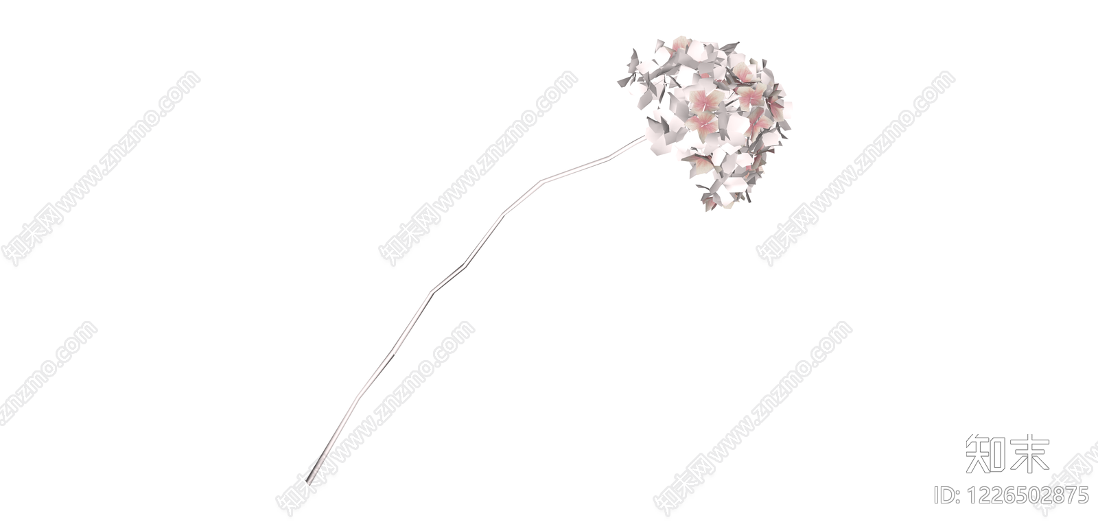 粉白花卉球茎模型SU模型下载【ID:1226502875】