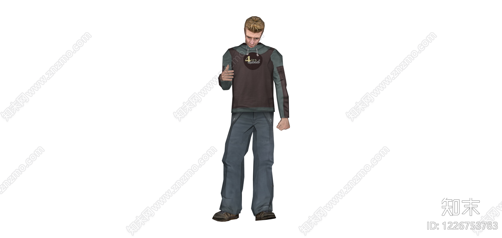 男性人物模型SU模型下载【ID:1226753783】