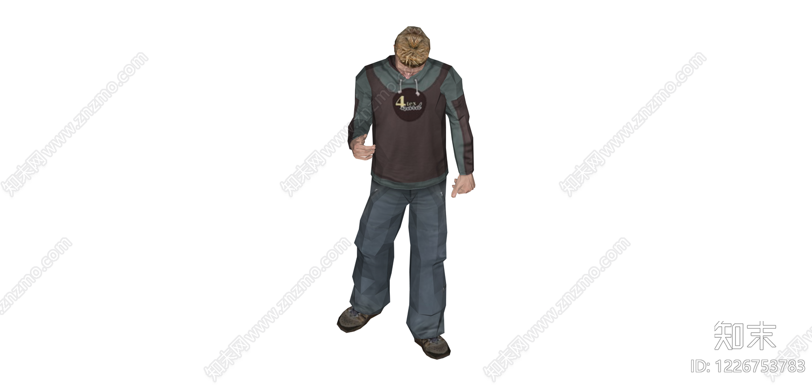 男性人物模型SU模型下载【ID:1226753783】