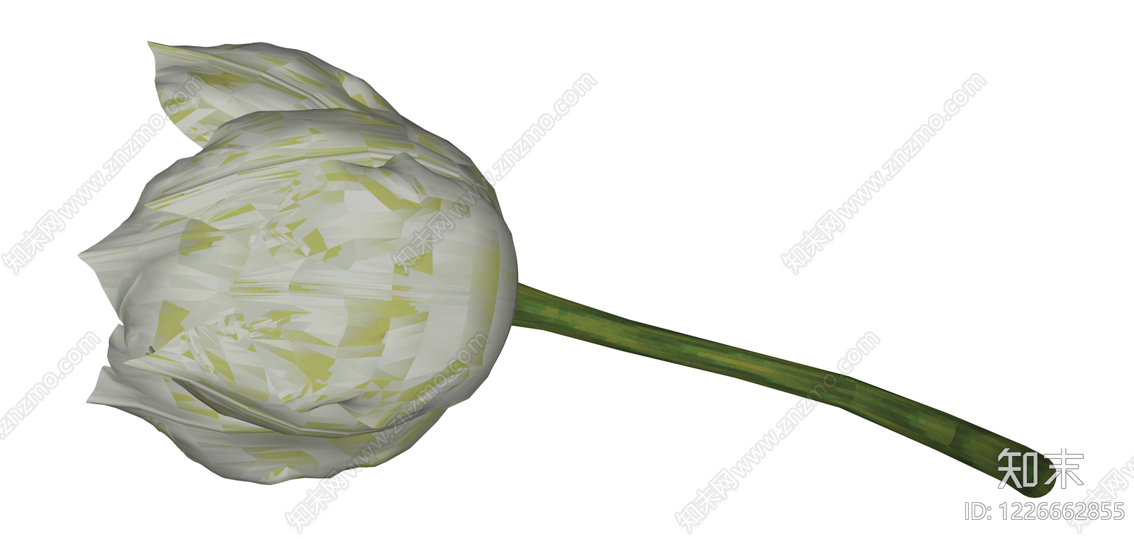 白色郁金香花艺模型SU模型下载【ID:1226662855】
