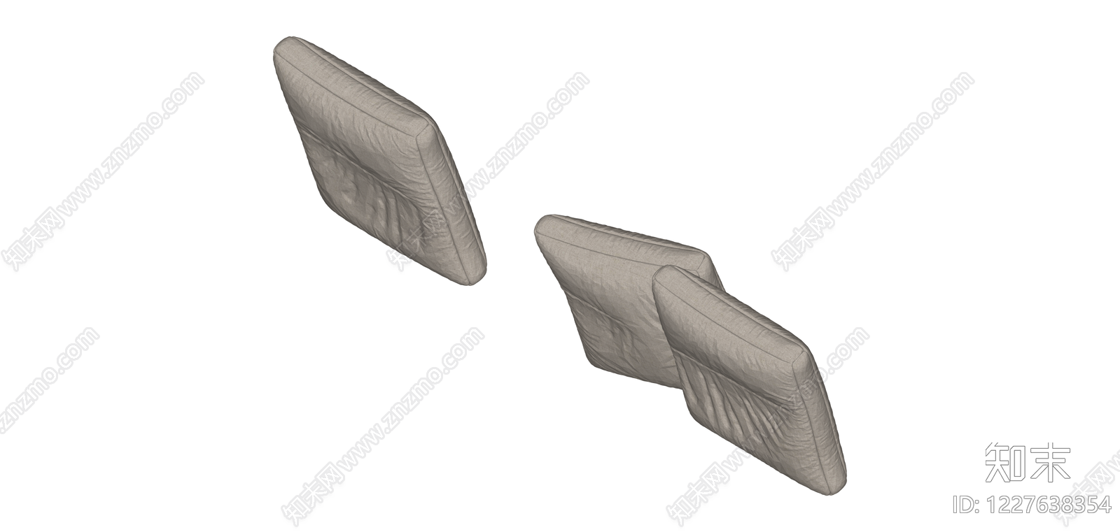 米色方形抱枕组SU模型下载【ID:1227638354】