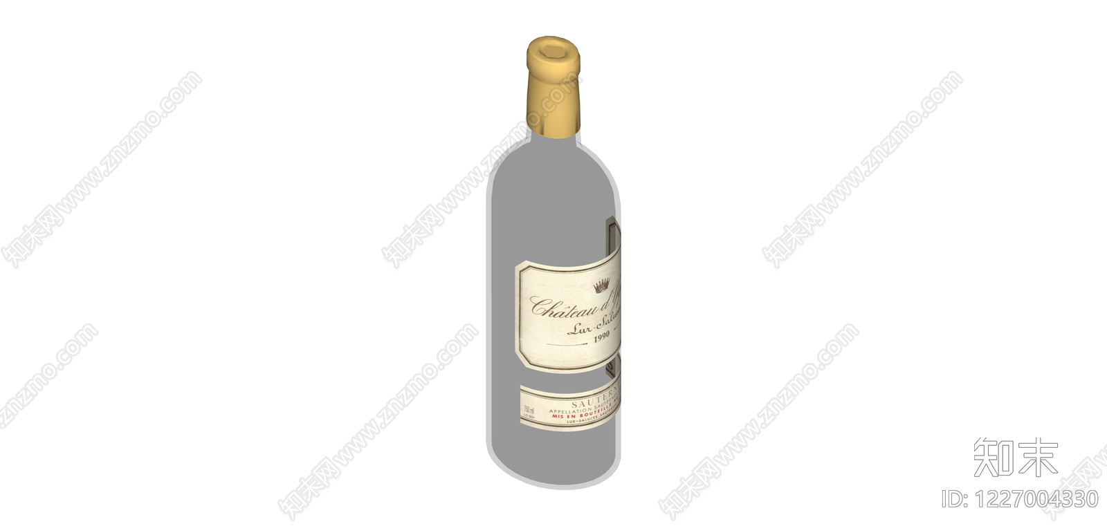1990年份红酒瓶SU模型下载【ID:1227004330】