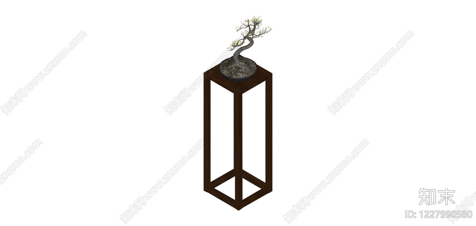 盆景植物带底座SU模型下载【ID:1227990580】