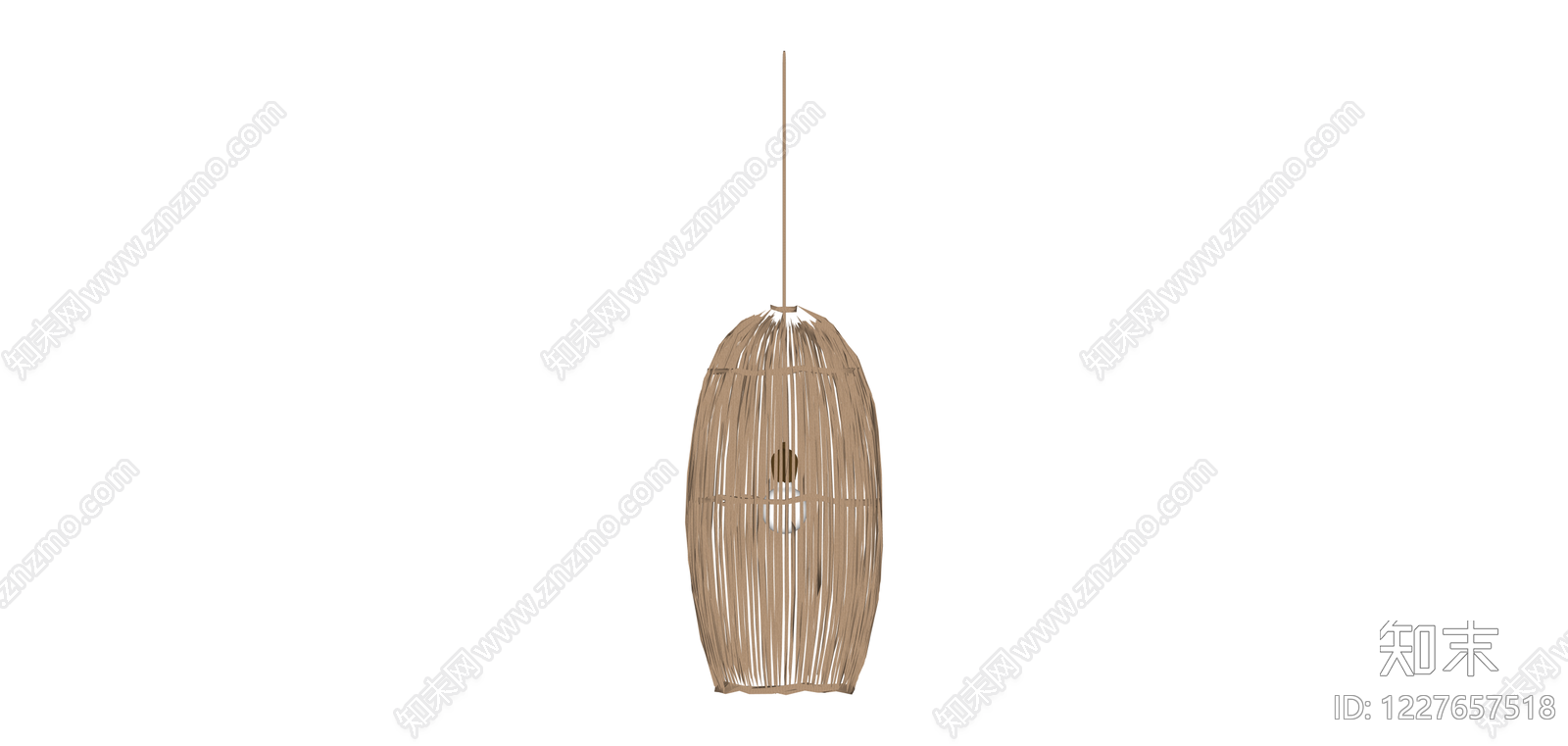 藤编吊灯SU模型下载【ID:1227657518】