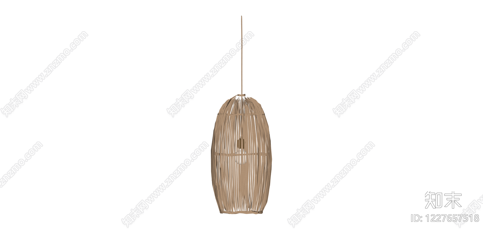 藤编吊灯SU模型下载【ID:1227657518】