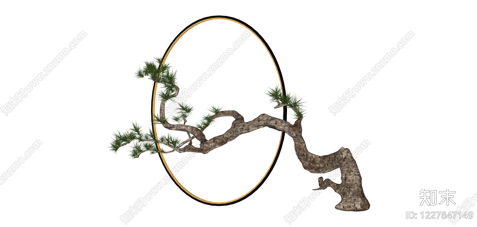 造型松树盆景SU模型下载【ID:1227847149】