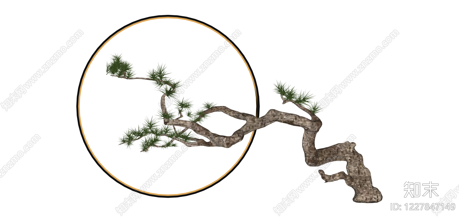 造型松树盆景SU模型下载【ID:1227847149】