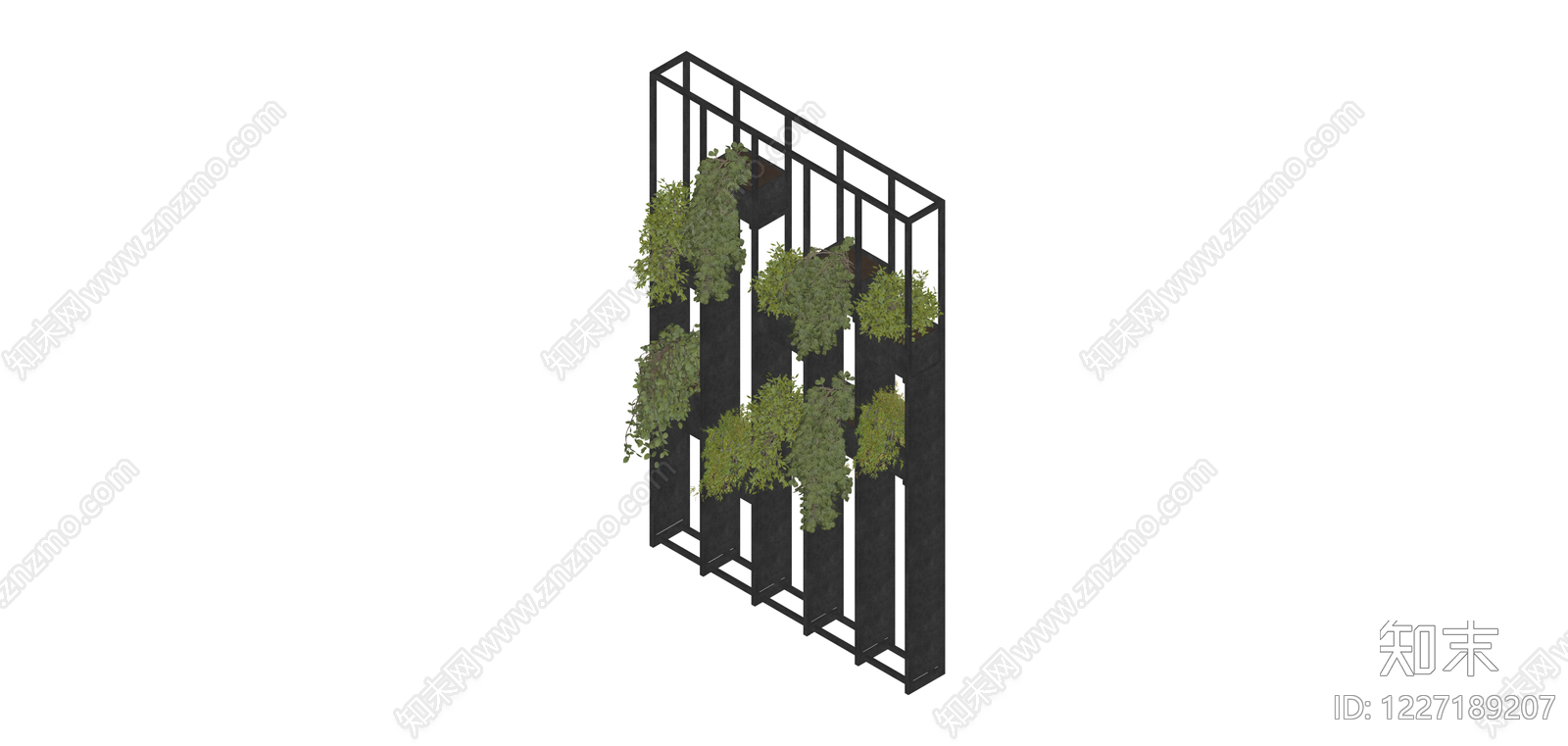 模块化垂直绿植墙SU模型下载【ID:1227189207】