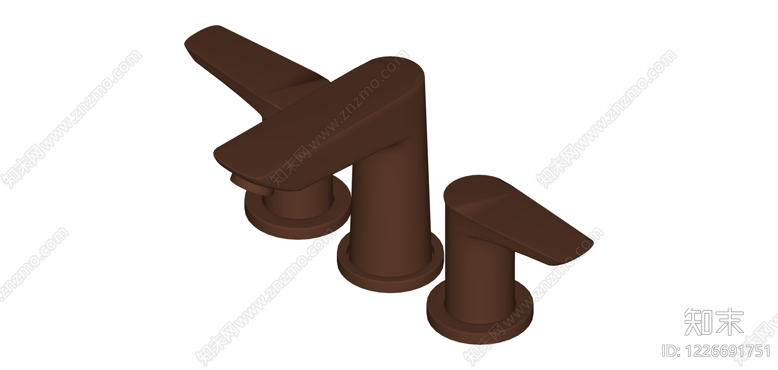 三孔卫浴龙头组件SU模型下载【ID:1226691751】
