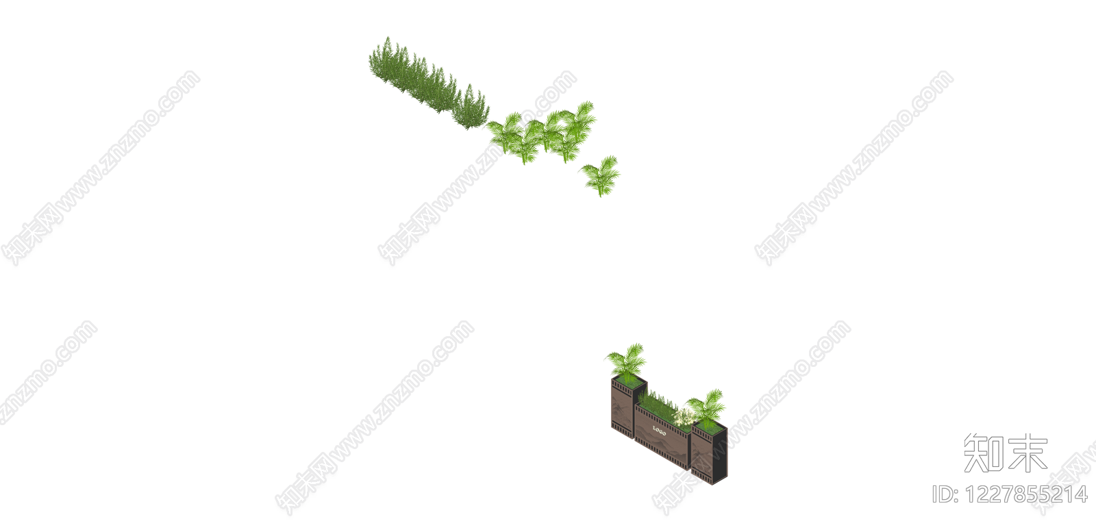 组合式景观花箱SU模型下载【ID:1227855214】
