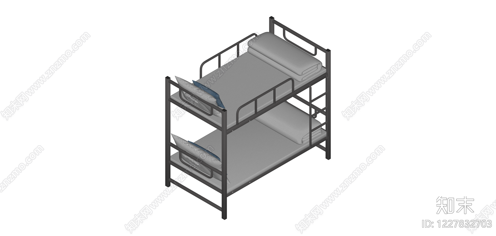 双层金属床具组合SU模型下载【ID:1227832703】