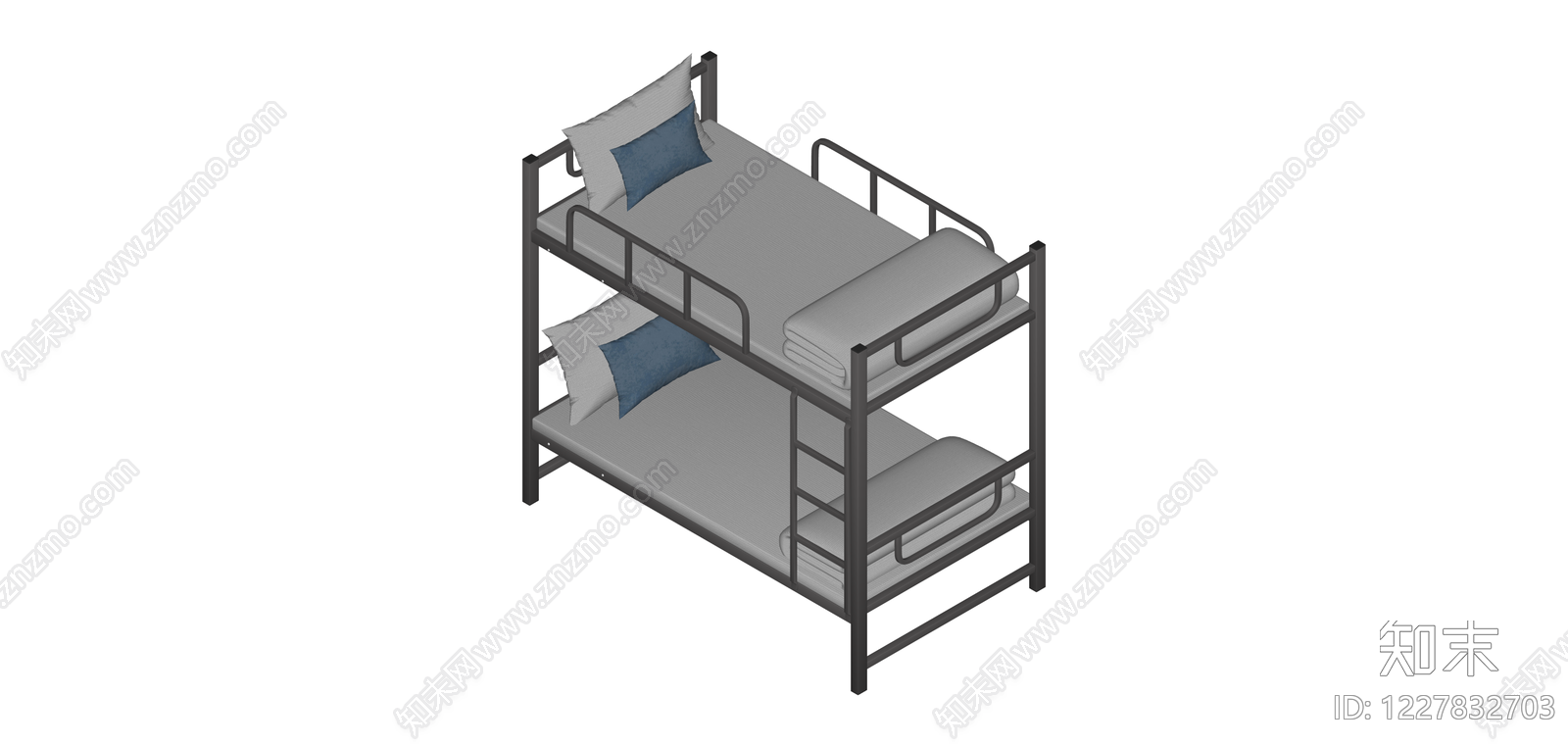 双层金属床具组合SU模型下载【ID:1227832703】