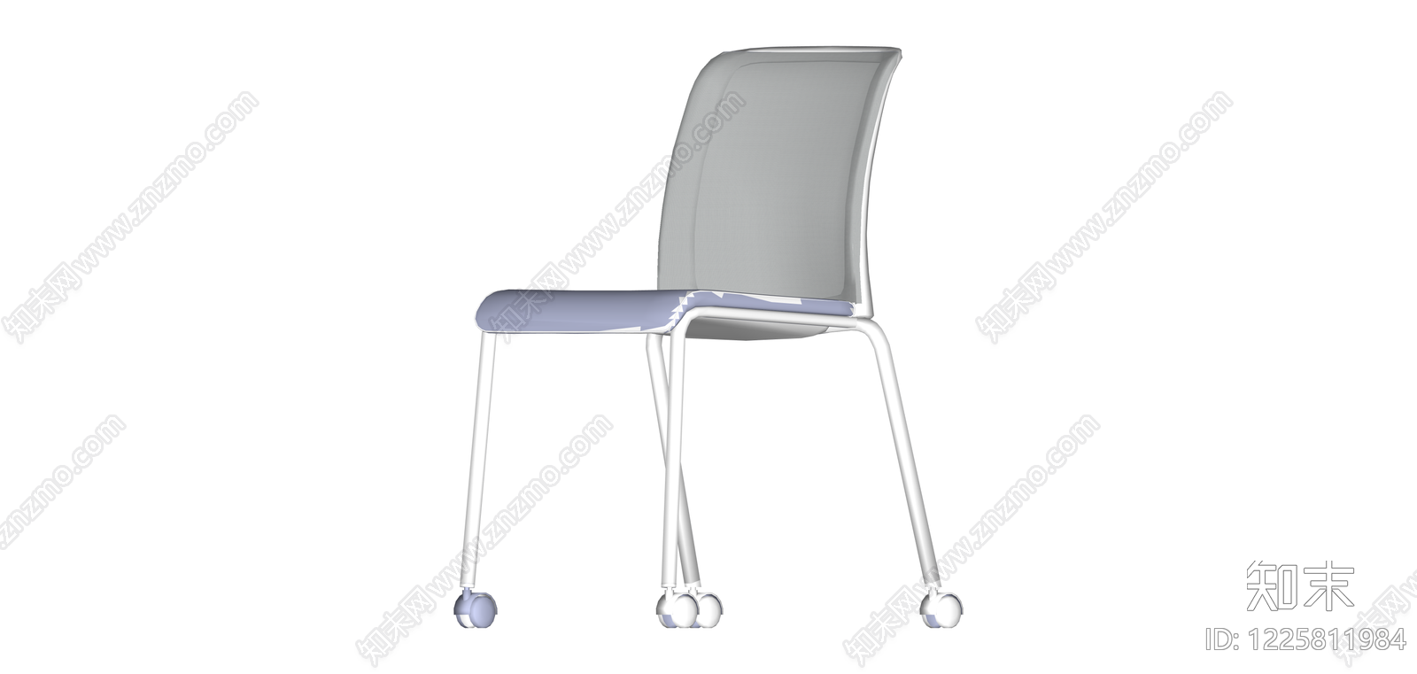 带脚轮办公椅模型SU模型下载【ID:1225811984】