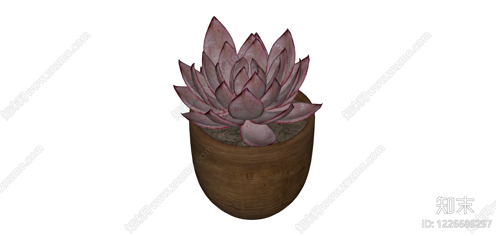 多肉植物盆栽SU模型下载【ID:1226689297】