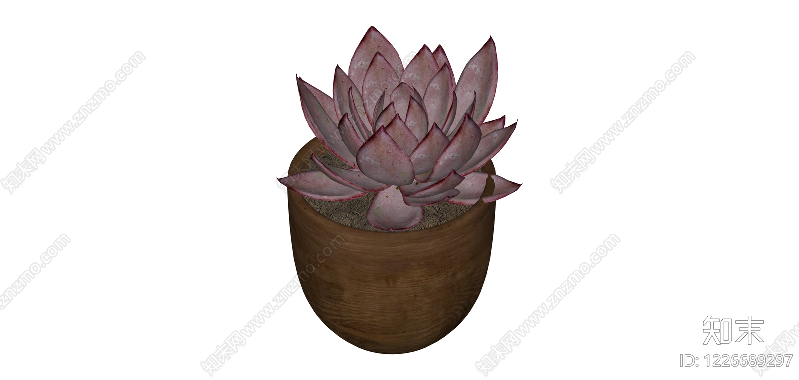 多肉植物盆栽SU模型下载【ID:1226689297】