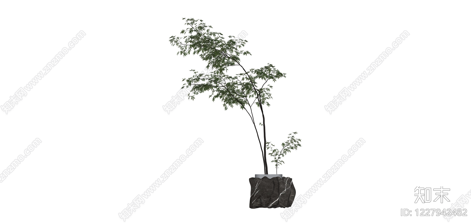 盆栽绿植景观组SU模型下载【ID:1227942482】