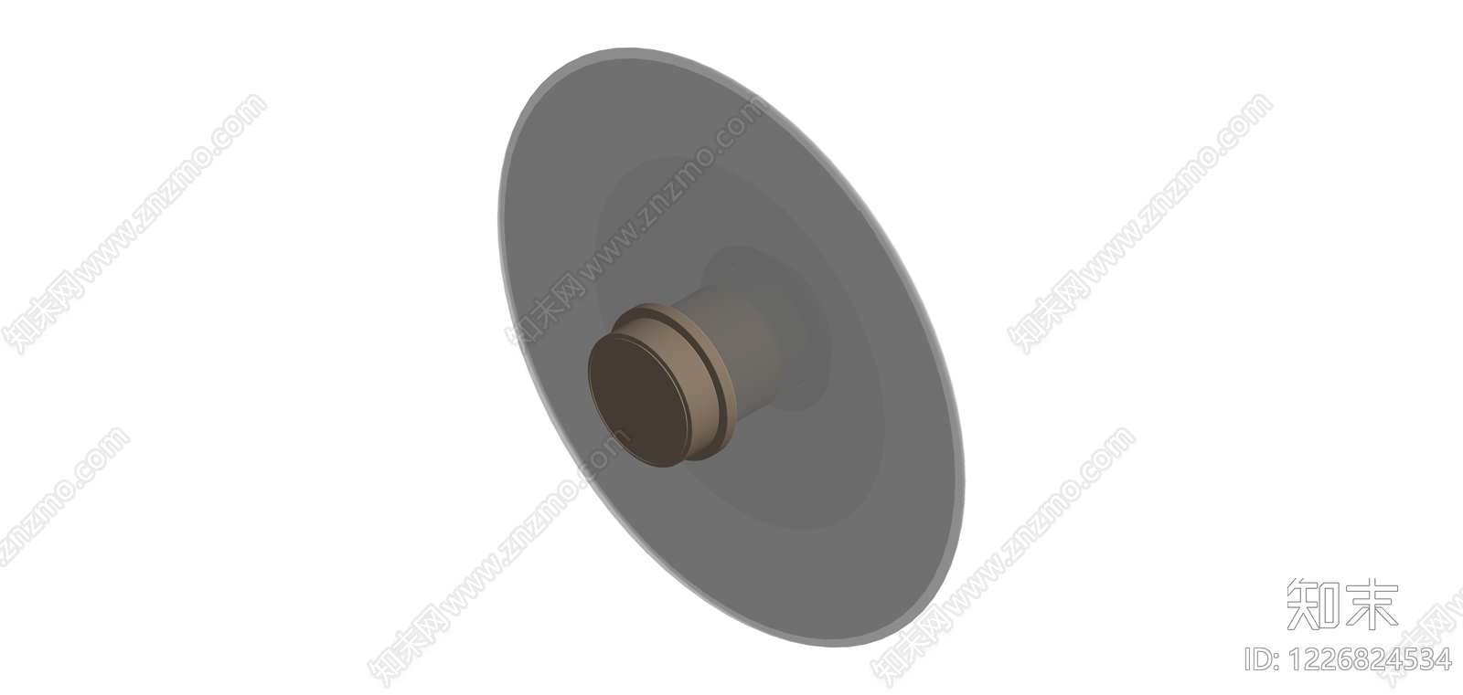 白色圆形吸顶灯SU模型下载【ID:1226824534】