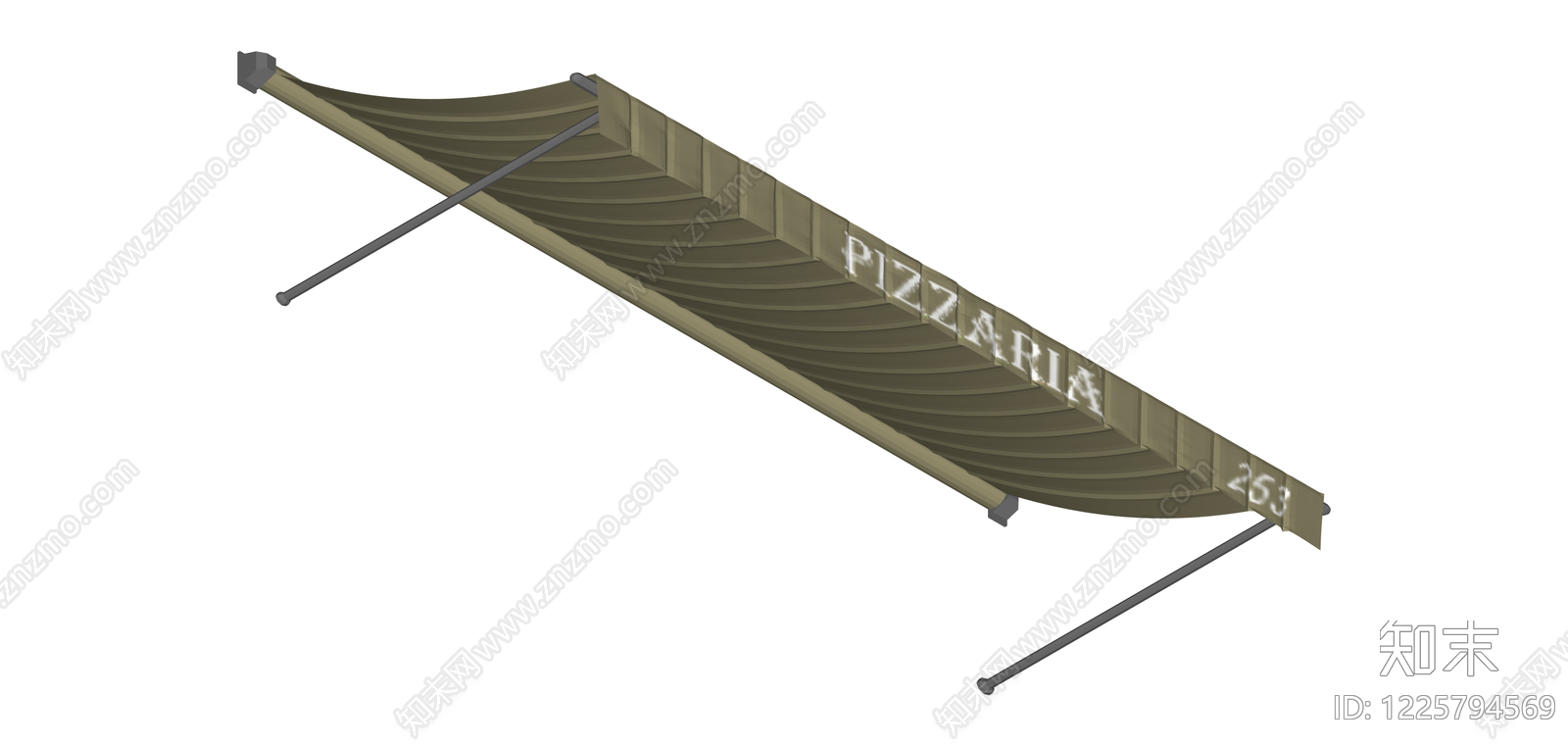 Pizzaria商业遮阳篷SU模型下载【ID:1225794569】