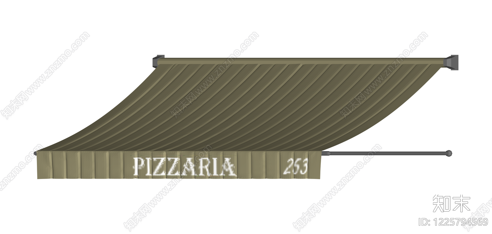 Pizzaria商业遮阳篷SU模型下载【ID:1225794569】