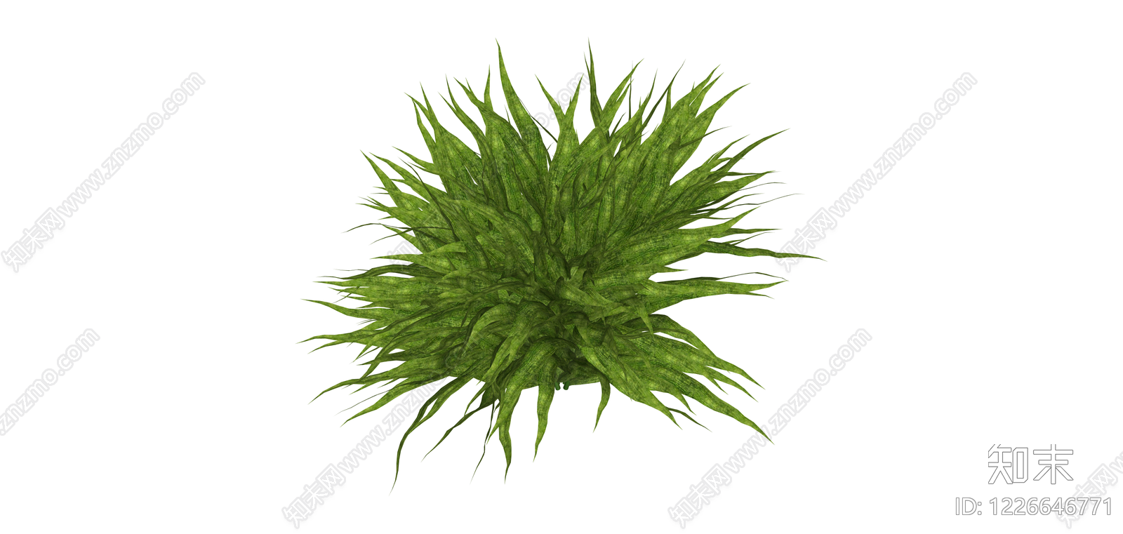 绿色丛生灌木植物SU模型下载【ID:1226646771】