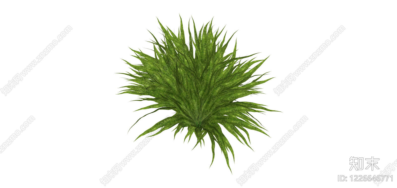 绿色丛生灌木植物SU模型下载【ID:1226646771】