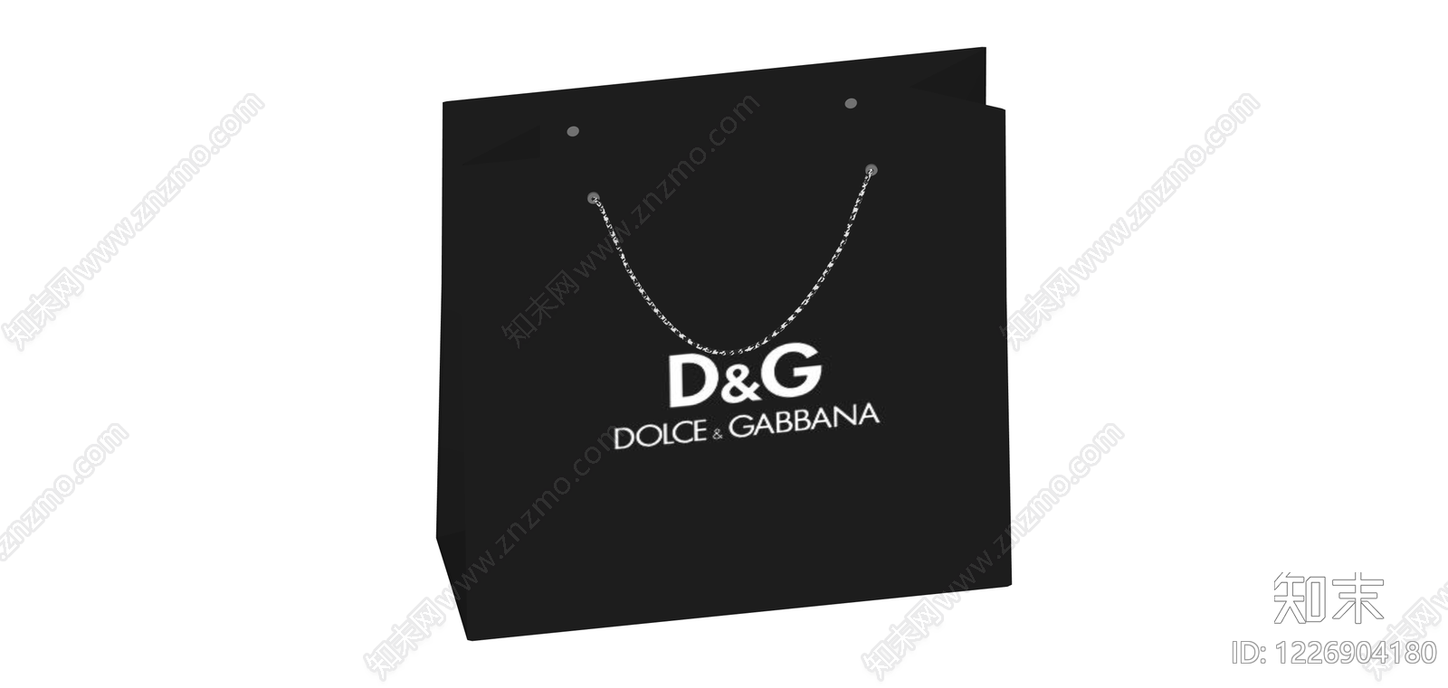 D&G品牌购物纸袋SU模型下载【ID:1226904180】