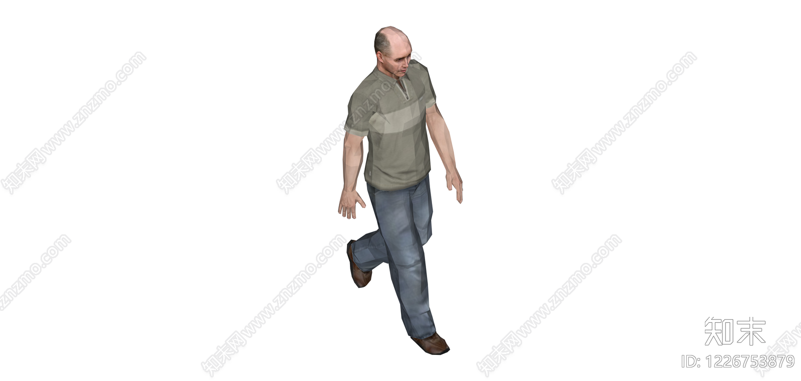 行走男性角色模型SU模型下载【ID:1226753879】