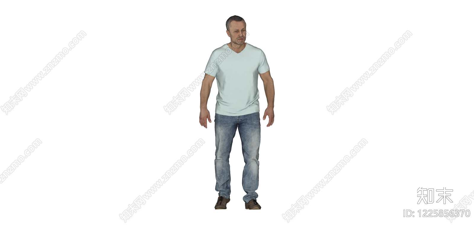 站立男性3D模型SU模型下载【ID:1225856370】