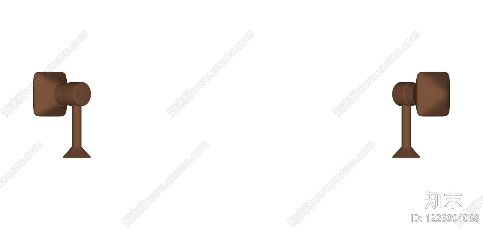 棕色壁灯组件SU模型下载【ID:1226094068】