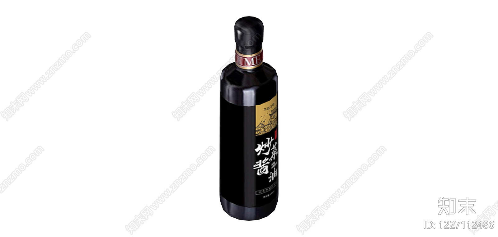 黑色瓶装炒菜酱油SU模型下载【ID:1227112486】