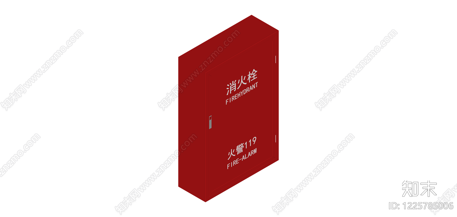 红色消防栓箱组件SU模型下载【ID:1225785006】