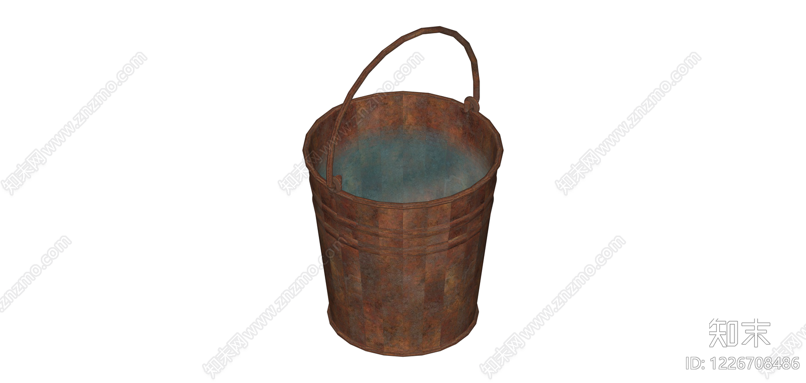 锈蚀金属水桶SU模型下载【ID:1226708486】