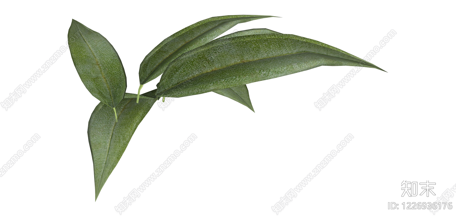 绿色阔叶植物组件SU模型下载【ID:1226936176】