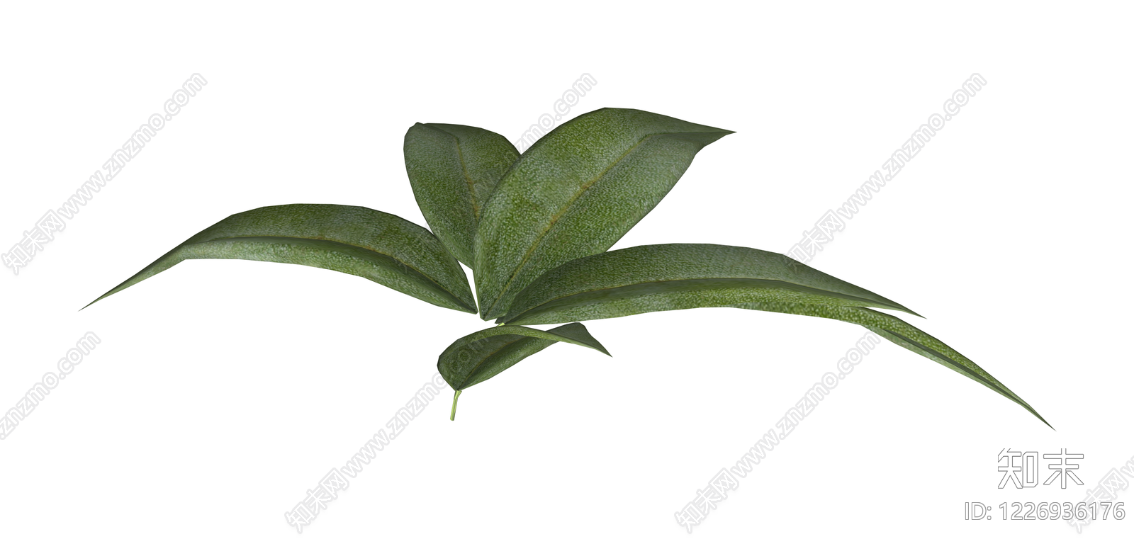 绿色阔叶植物组件SU模型下载【ID:1226936176】