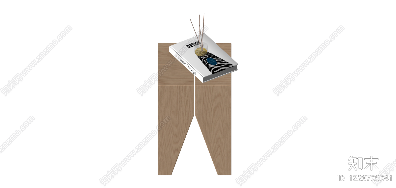 木质几何造型边几SU模型下载【ID:1226709041】