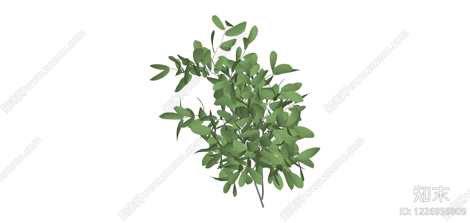 绿色灌木植物模型SU模型下载【ID:1226959809】