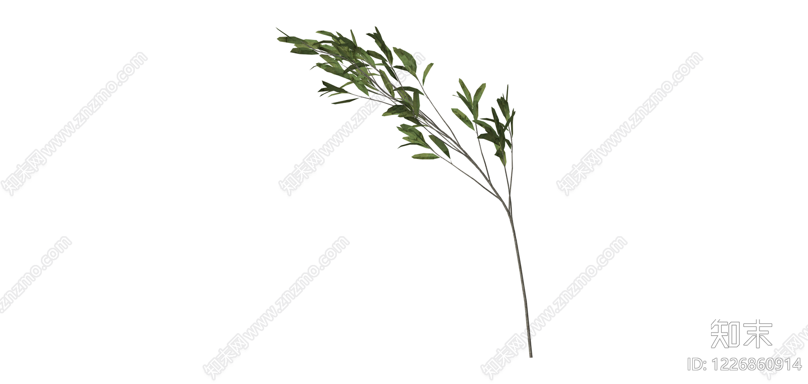 仿真绿植枝叶组件SU模型下载【ID:1226860914】