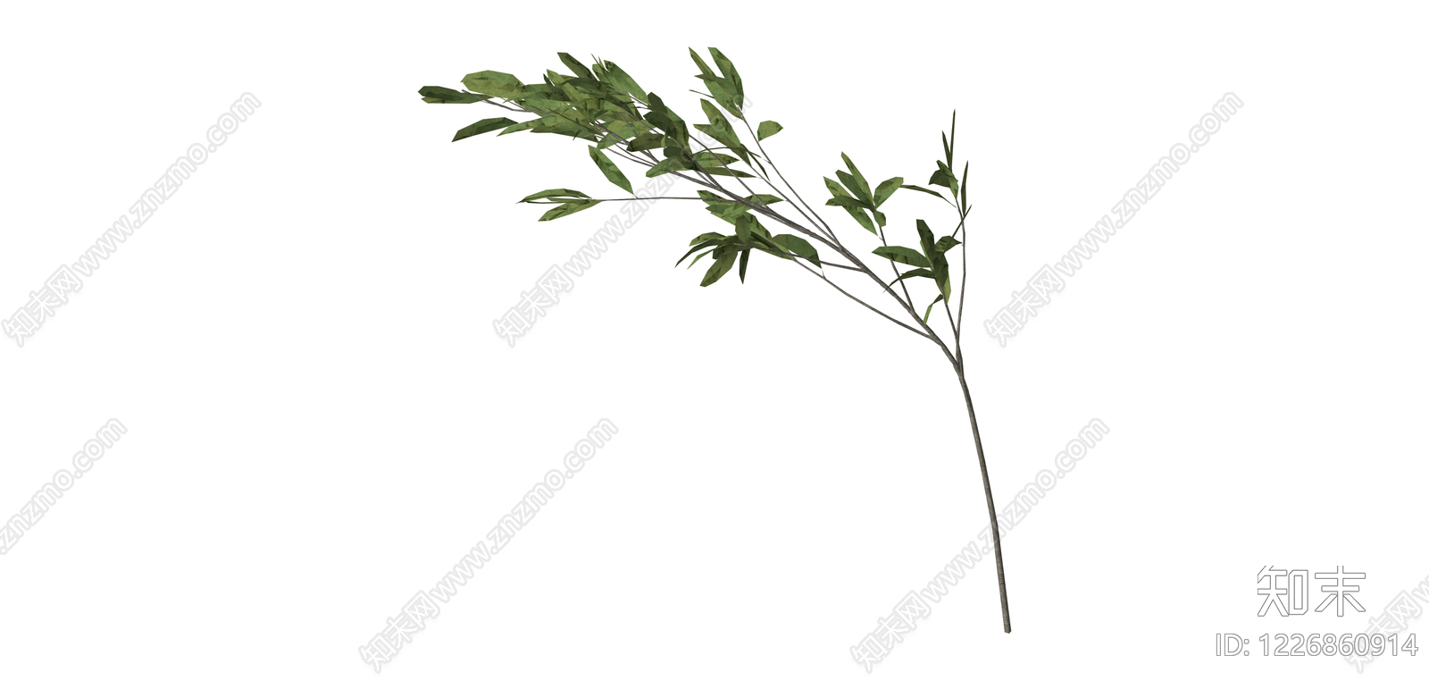 仿真绿植枝叶组件SU模型下载【ID:1226860914】
