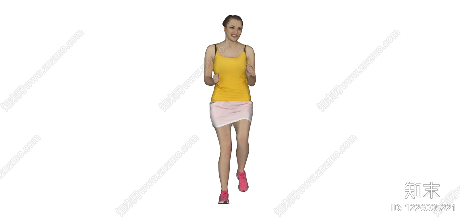 跑步女性3D模型SU模型下载【ID:1226005221】