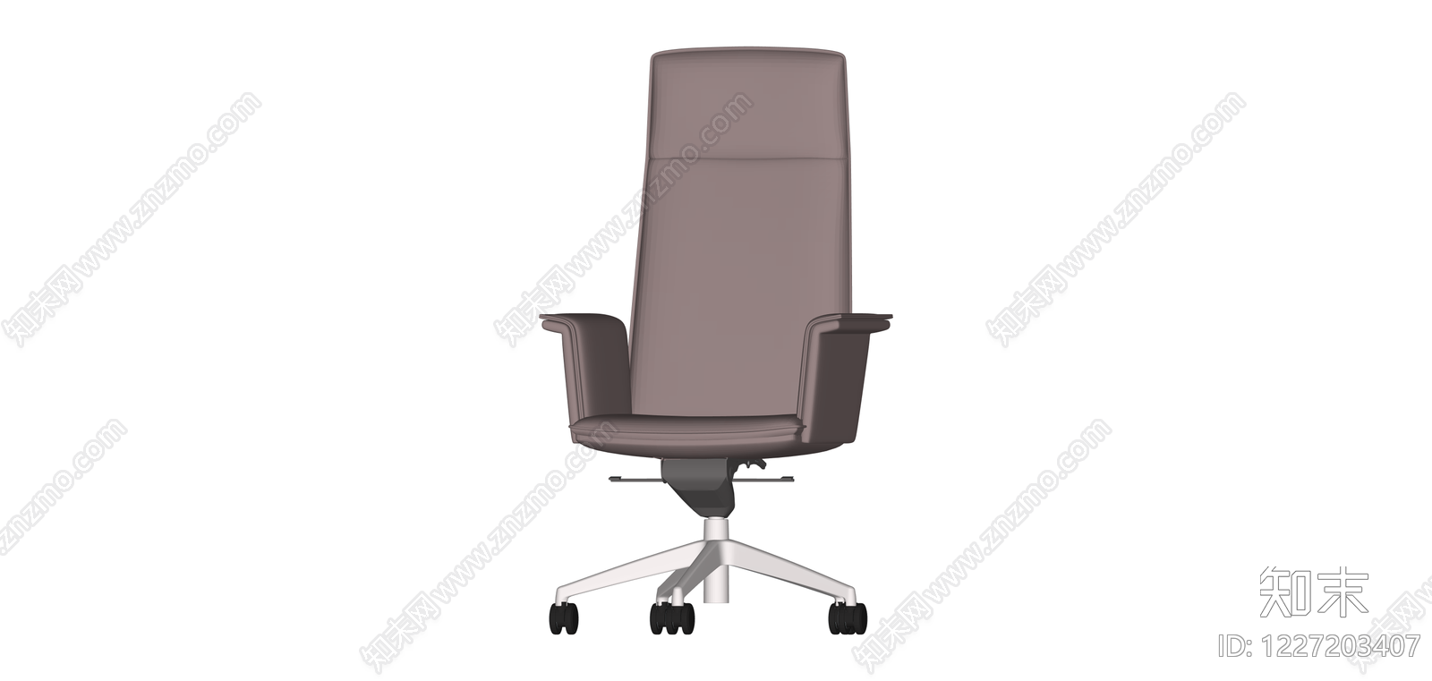 灰色高背办公椅SU模型下载【ID:1227203407】