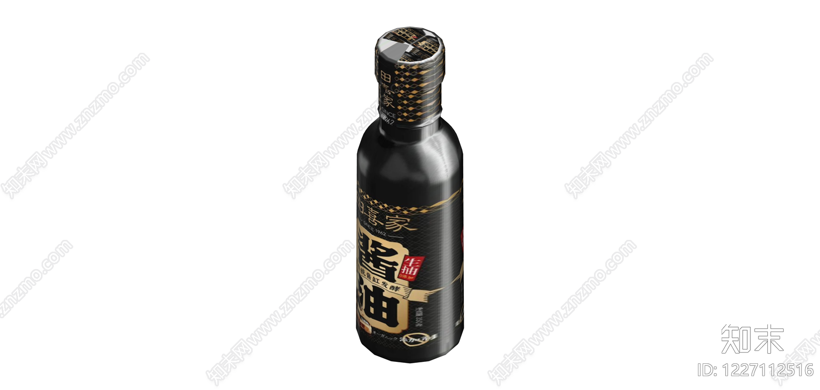 黑色酱油瓶模型SU模型下载【ID:1227112516】