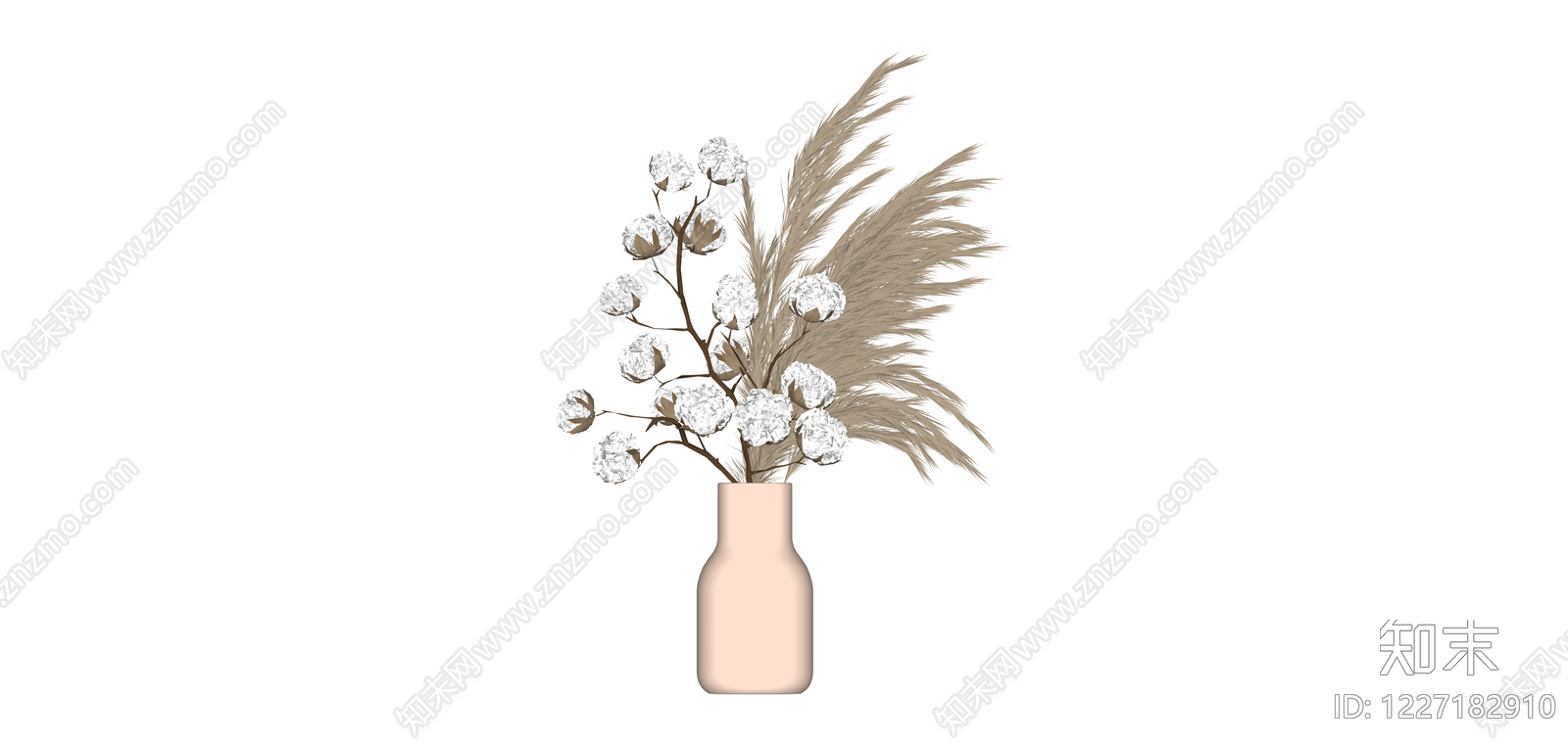 花瓶插花装饰组合SU模型下载【ID:1227182910】