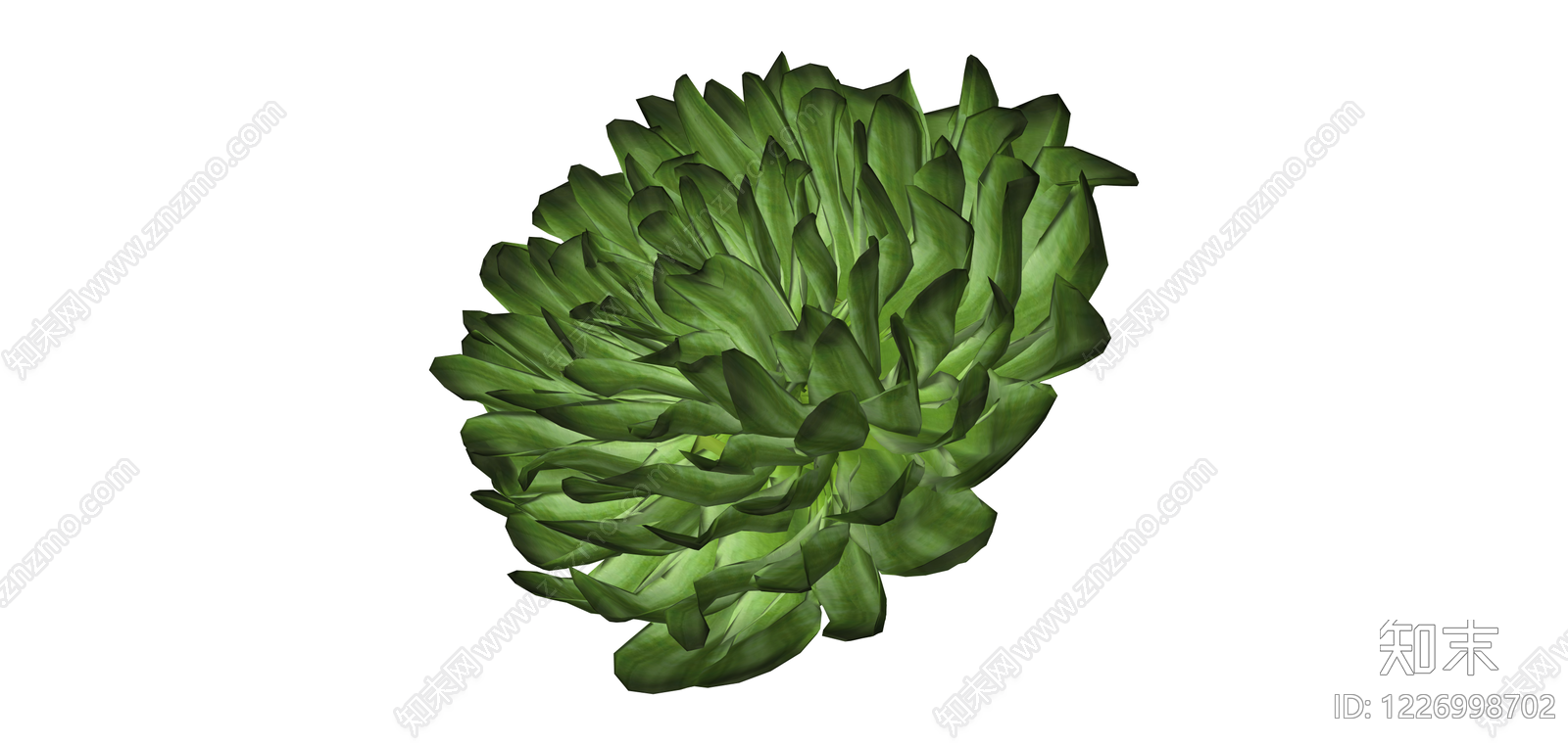 绿色多肉植物盆栽SU模型下载【ID:1226998702】