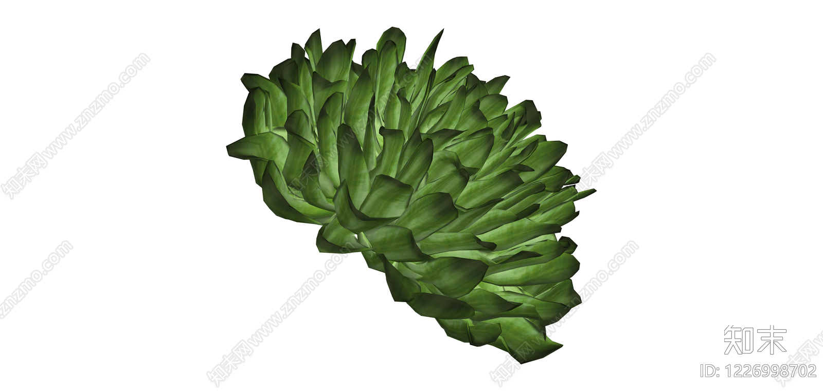 绿色多肉植物盆栽SU模型下载【ID:1226998702】