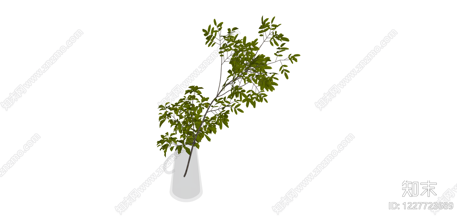 带花瓶绿植花艺SU模型下载【ID:1227723689】