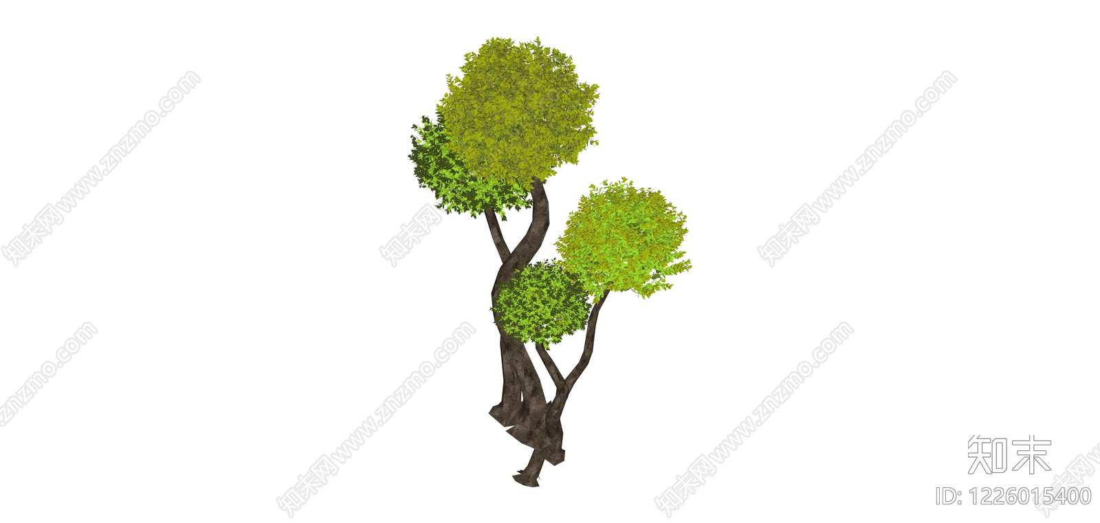 多干景观乔木组合SU模型下载【ID:1226015400】