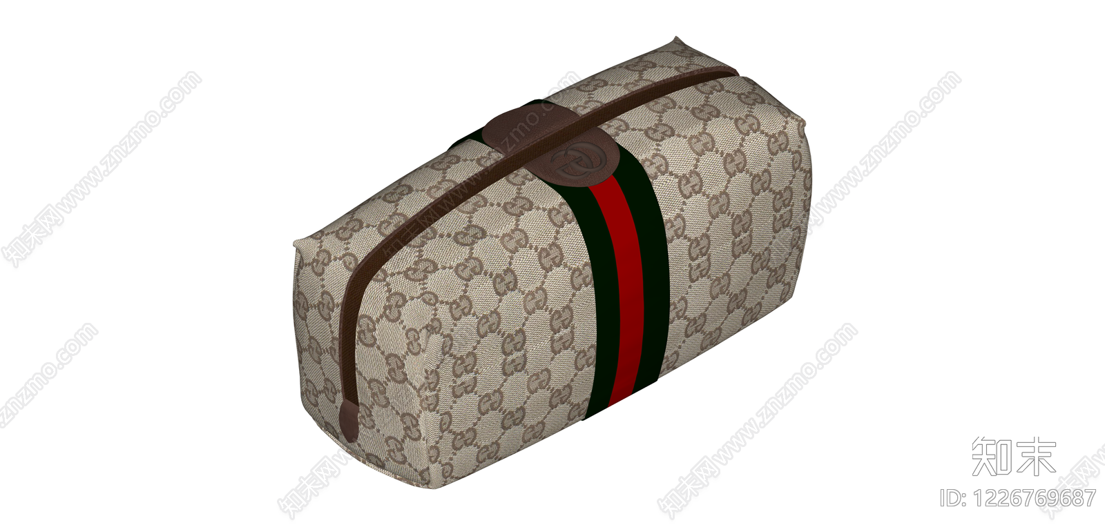 Gucci经典印花洗漱包SU模型下载【ID:1226769687】