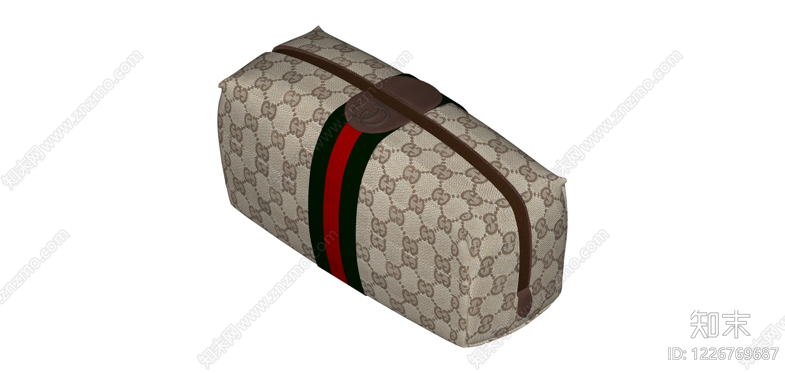 Gucci经典印花洗漱包SU模型下载【ID:1226769687】