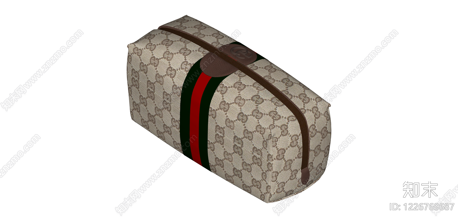 Gucci经典印花洗漱包SU模型下载【ID:1226769687】
